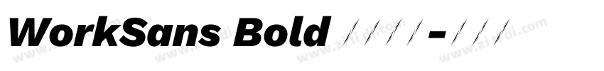 WorkSans Bold 字体下载字体转换